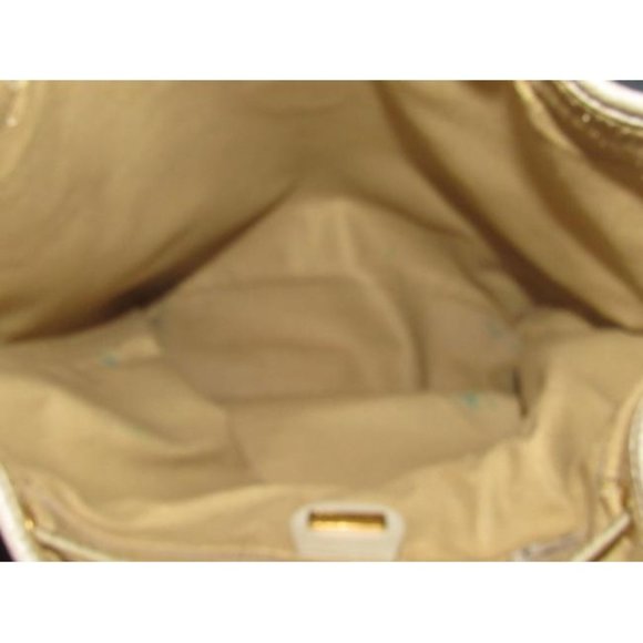 Gucci Cross Body Bucket Purse White Small G Logo Print Coated Canvas And Leather - Picture 10 of 12